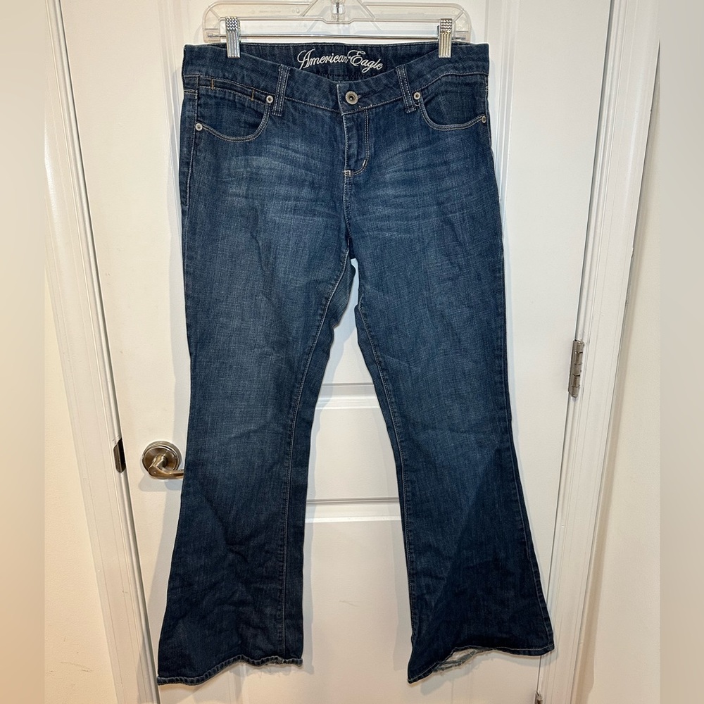 American eagle real flare women’s denim jeans size 10 long